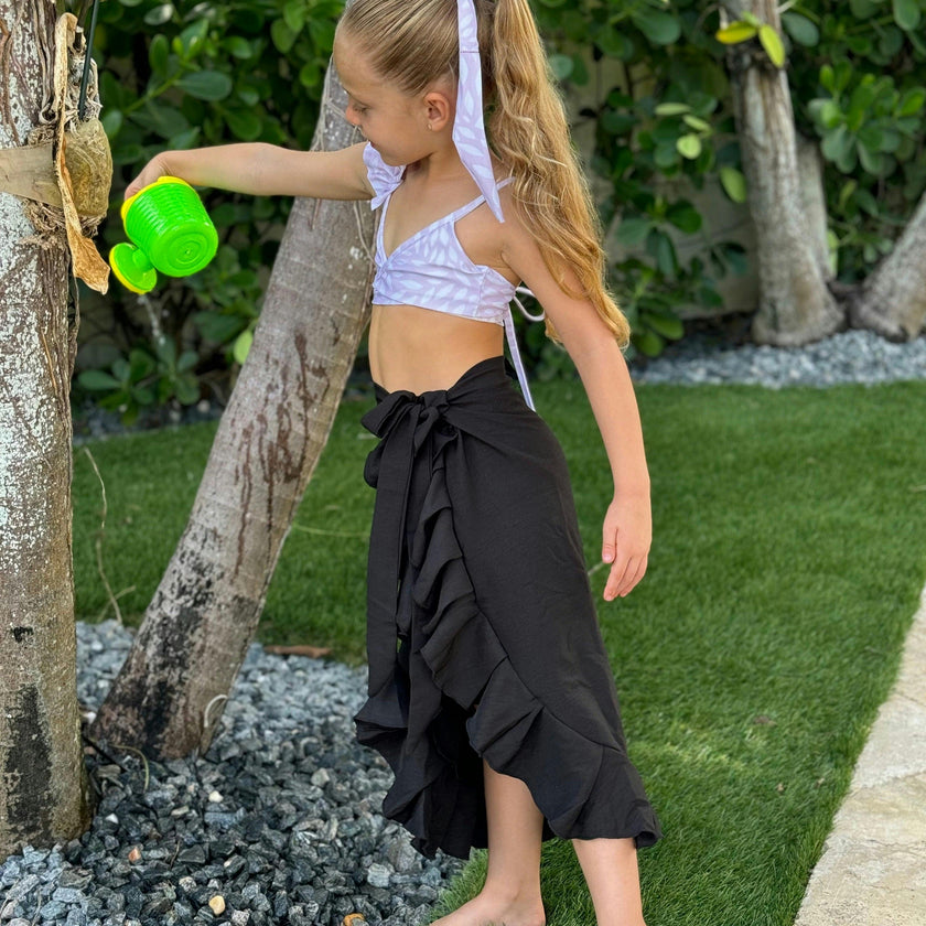 Girl's Wrap Skirt - Black