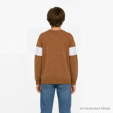 Big Kids Boys Crewneck Sweater | Burnt Orange