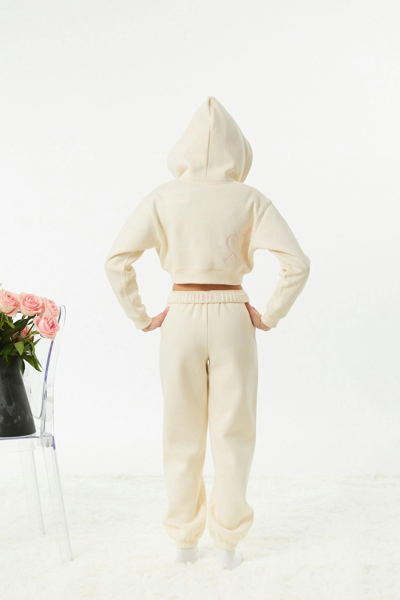 Jessie Winter White French Terry Jogger - Ma Cherie