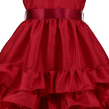Bella Frill Satin Girls Party Dress