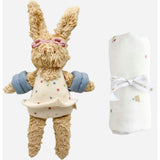 Coral Bunny Plush Toy Swaddle Set - Beach