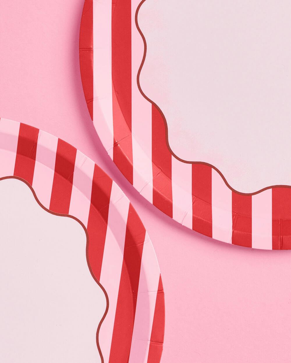 Candy Stripe Plates - 10 paper plates, 7in