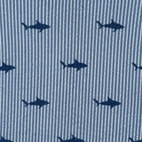 Boys Short Sleeve Cabana Set | Navy Stripe Shark