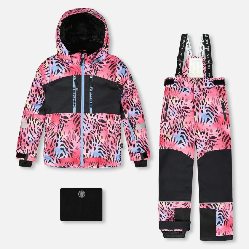 Two-Piece Teknik Snowsuit Multicolor Leopard and