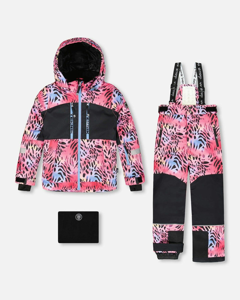 Two-Piece Teknik Snowsuit Multicolor Leopard and