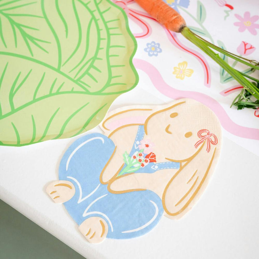 Bunnies In The Garden Cabbage Large Plates