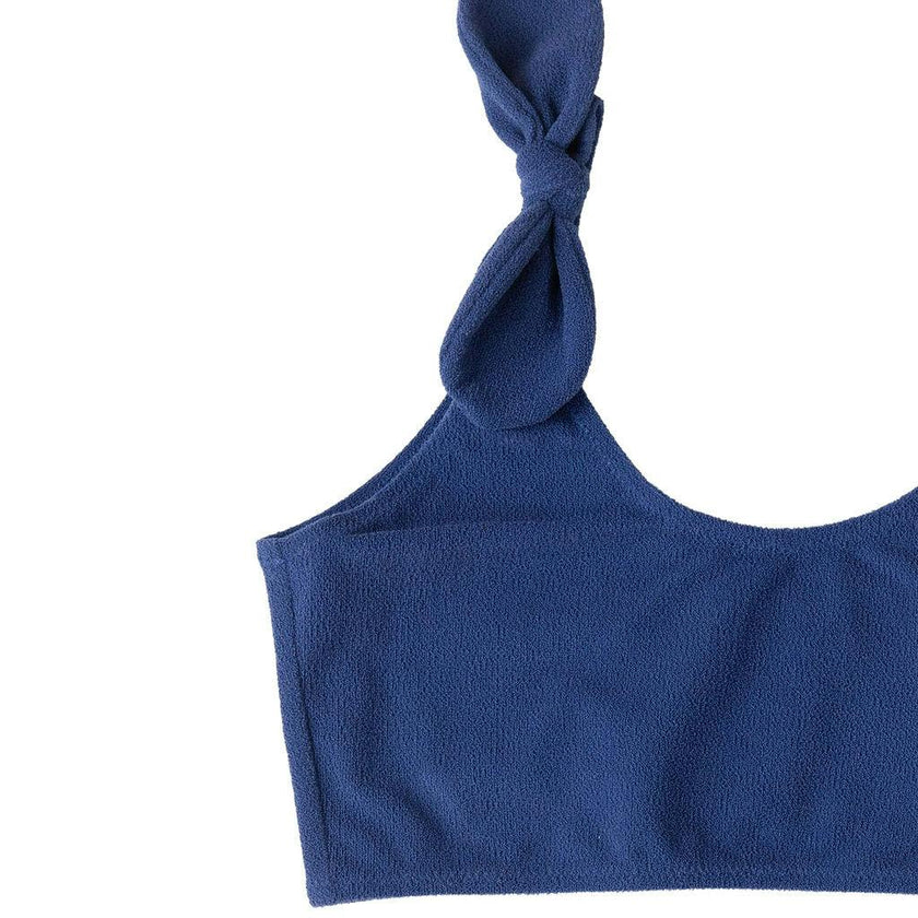 Victoria Towelling Bikini in Spaceblue
