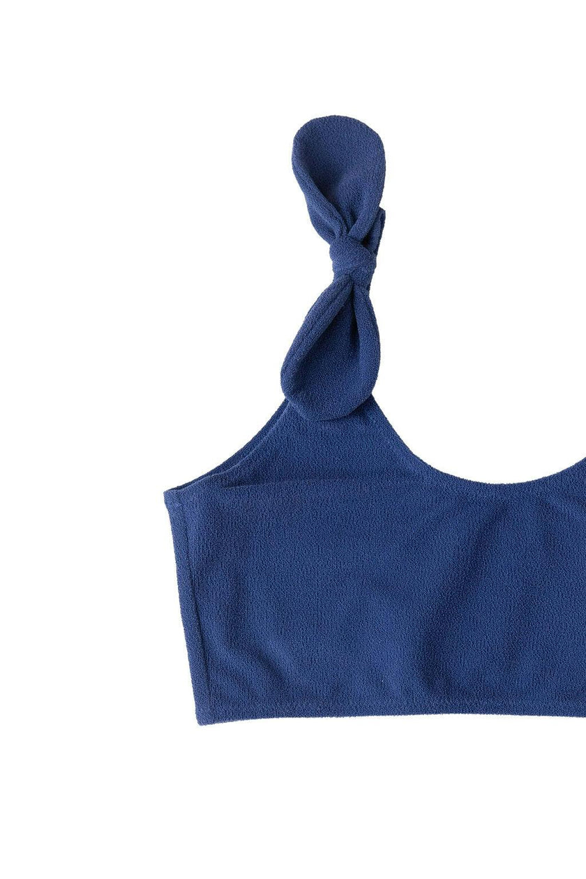 Victoria Towelling Bikini in Spaceblue