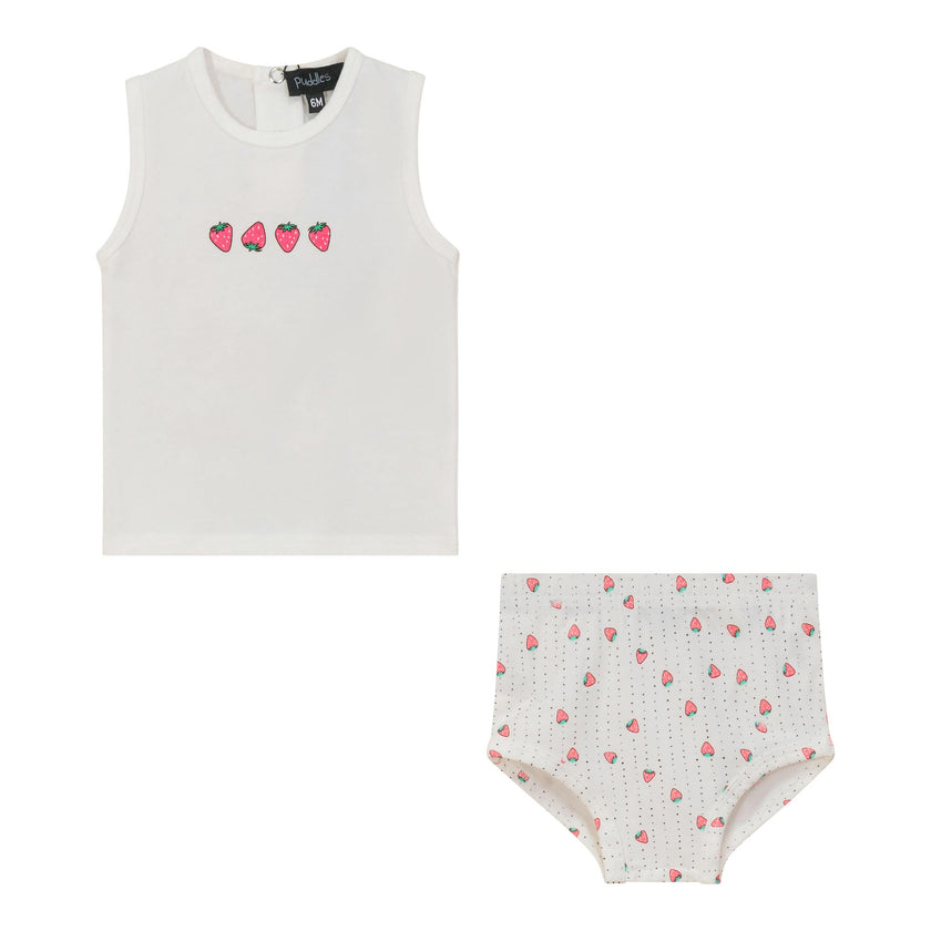 Strawberry and Pear Printed 2pc Set
