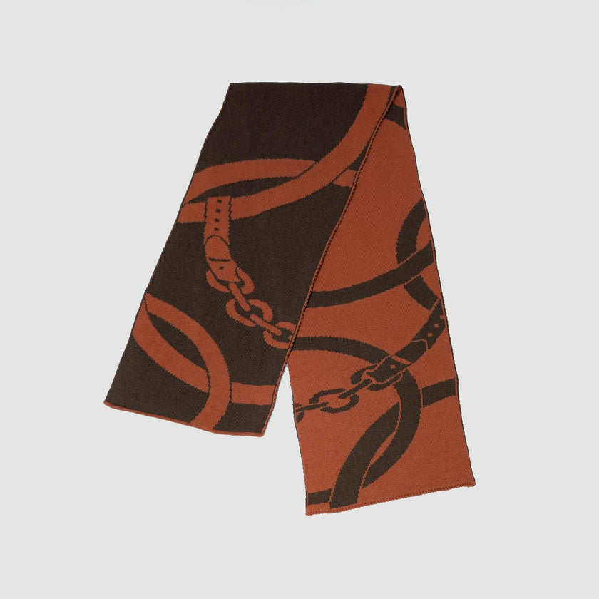 Cotton Sustainable Knit Scarf - Equestrian Loops