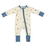 Baby Boy Long Sleeve Zip Romper in Planets