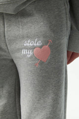 Cami Heather Grey French Terry Wide Leg Jogger - Stole My Heart