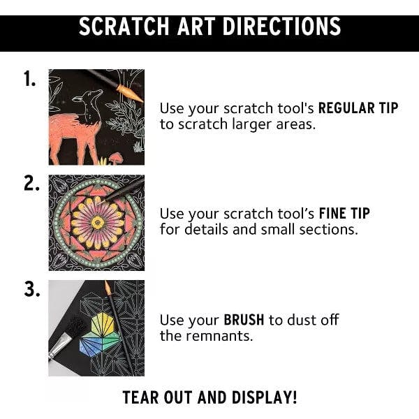 Brea Reese: Scratch Art Paper Pad - Nature - 12 Designs