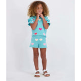 Girls Heart Crochet Set | Aqua Hearts
