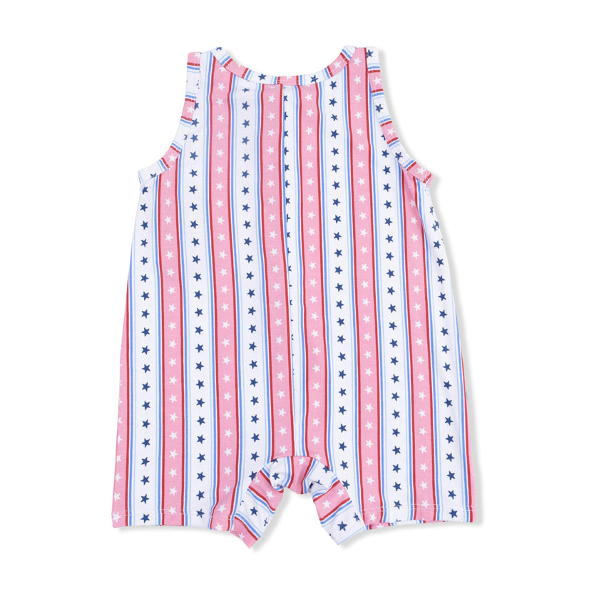 Stars and Stripes - Sleeveless Shortie Romper