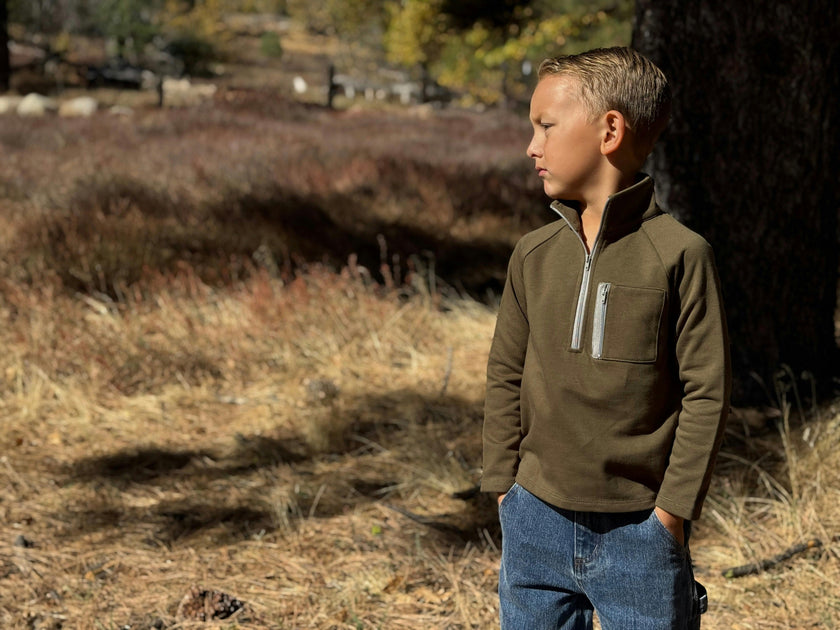 PICKET sage 3/4 zip up
