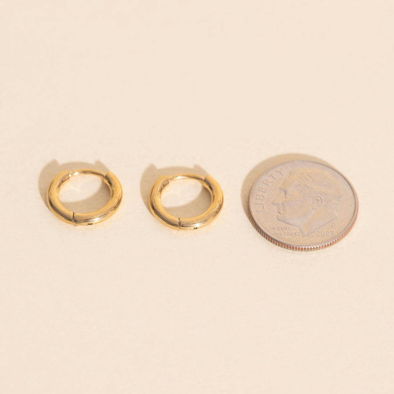 Mini Rounded Huggie Hoop Earrings