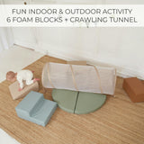Fun Climbing Toy Set for Toddlers Aged 1-3 - Incl. Crawl Through Tunnel & PU-Leather Climbing Blocks for Indoor Fun - Foam Play Gym for Baby & Kids