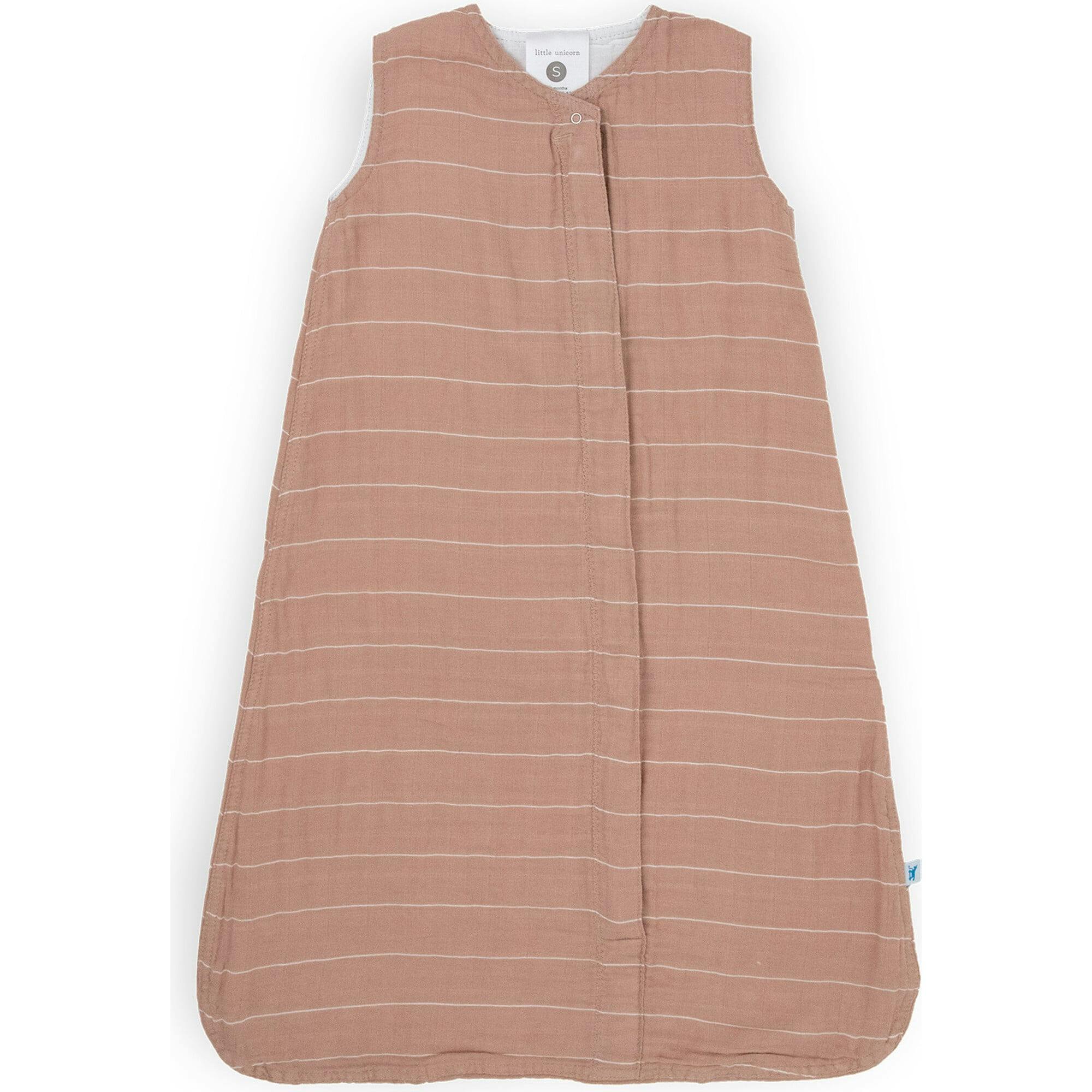 Cotton Muslin Sleep Bag - Mauve Stripe