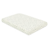 Mini Crib Sheet in GOTS Certified Organic Brushed Cotton in Ivory with Navy Stars