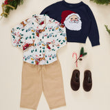 Boys Jack Shirt - Santa Sleigh