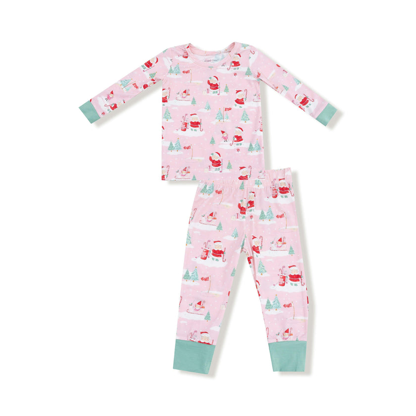 Golfing Mrs. Claus and Elves - Long Sleeve Loungewear Set
