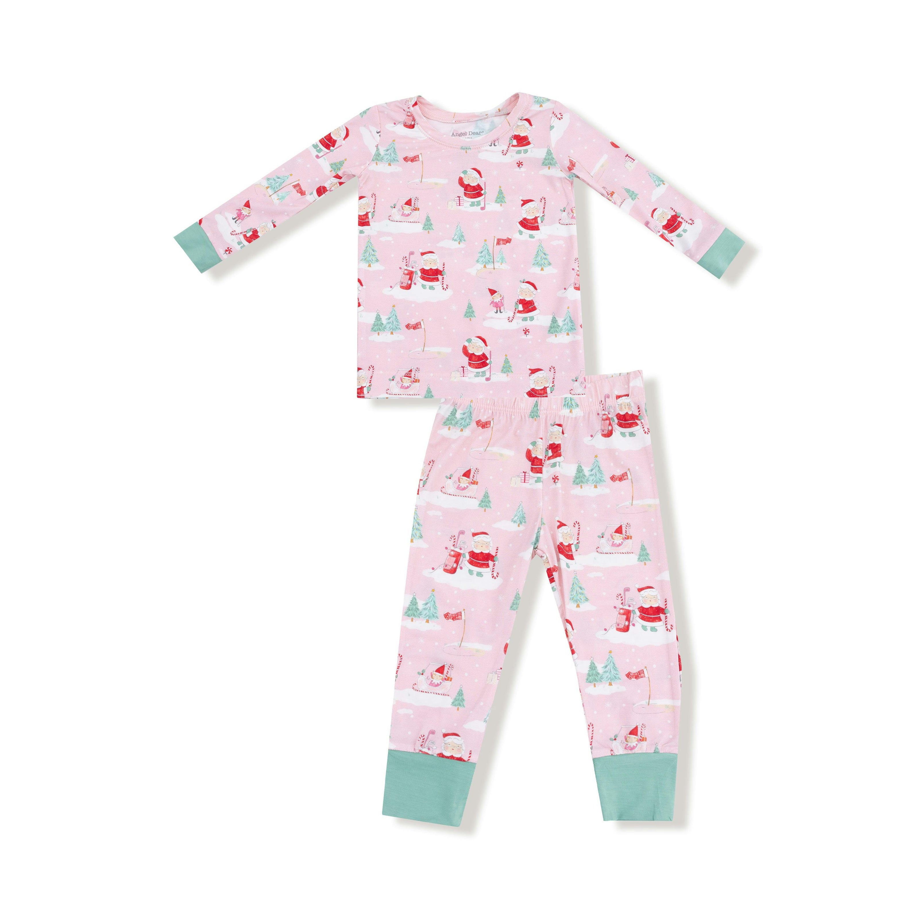 Golfing Mrs. Claus and Elves - Long Sleeve Loungewear Set