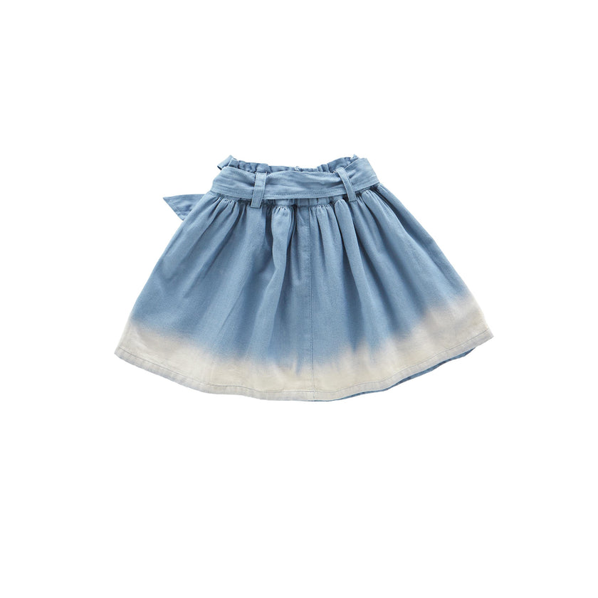 Denim Skirt with Belt