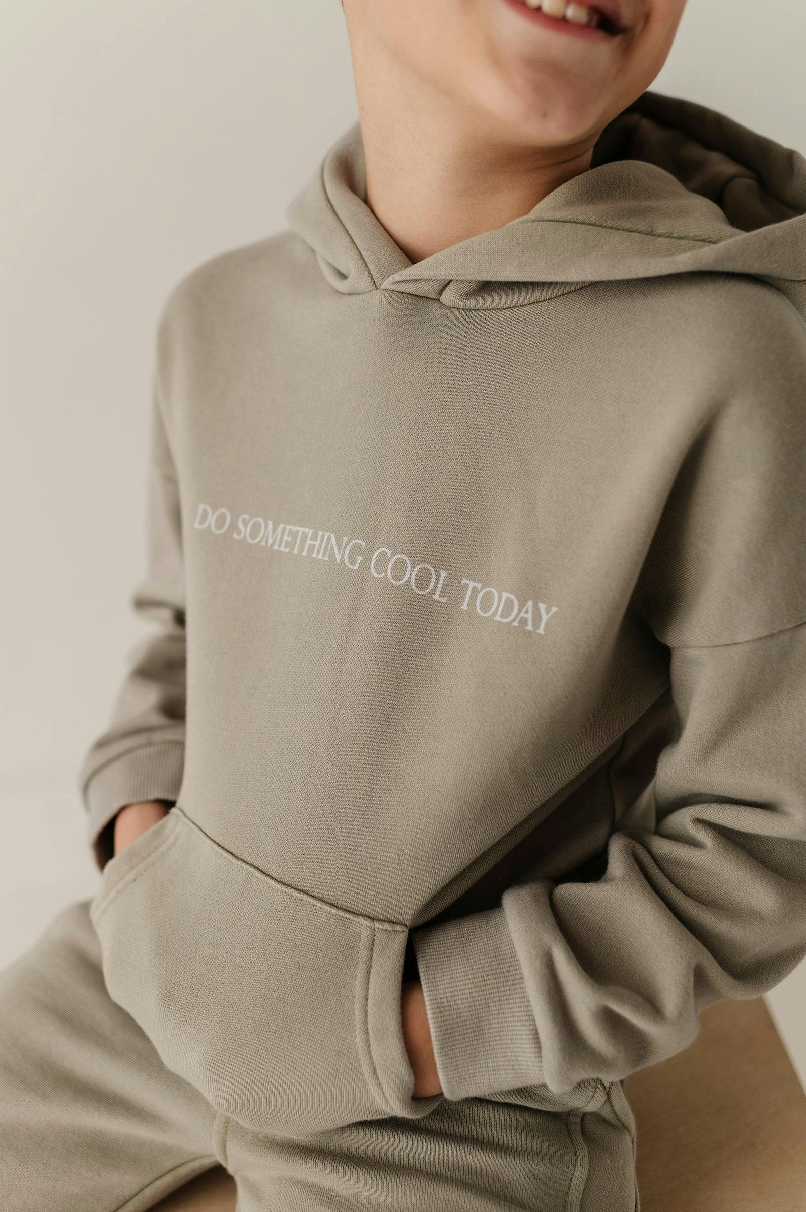 Boys Fleece Hoodie in Do Something Cool Today