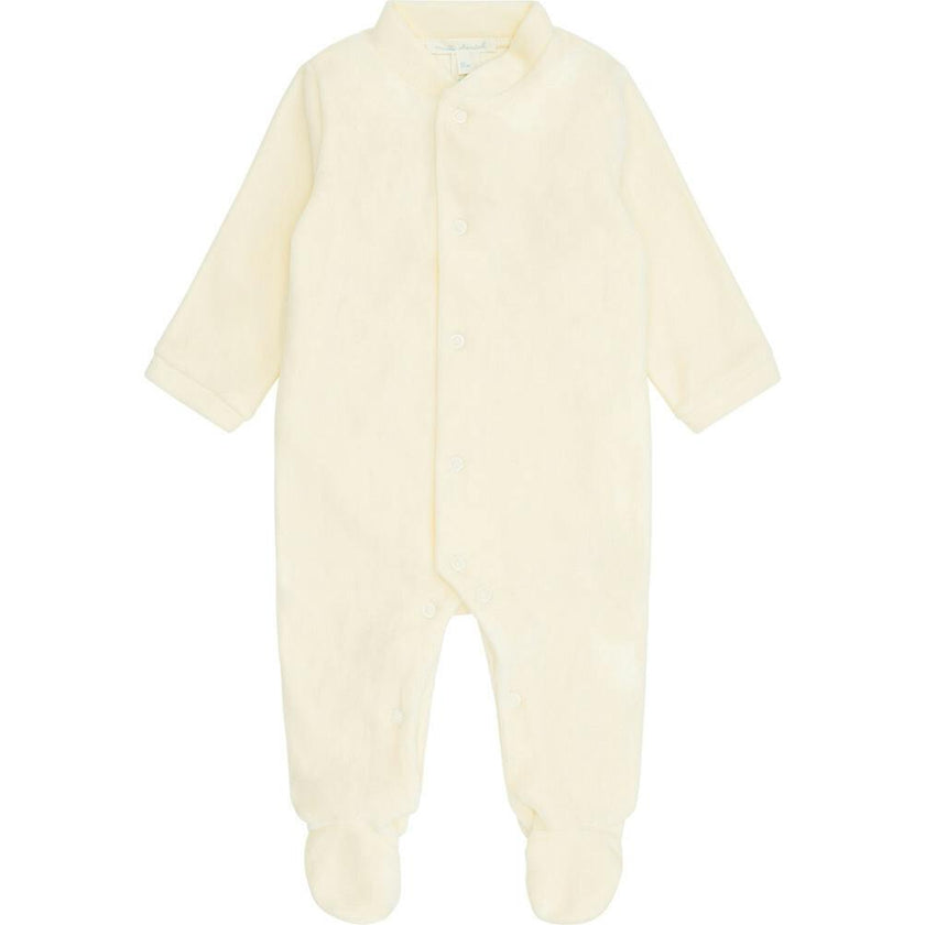 Velour Angel Wing™ Sleepsuit - Gold & Cream