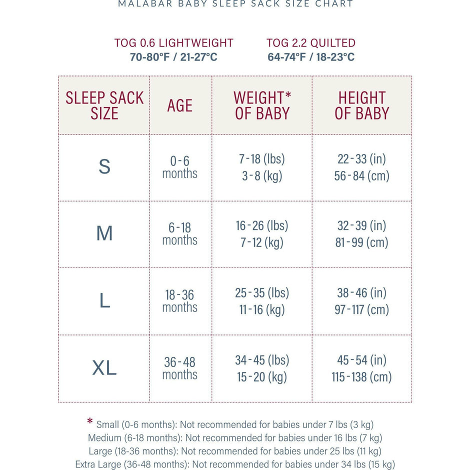 TOG 0.6 (Lightweight) Wearable Blanket Baby Sleep Sack