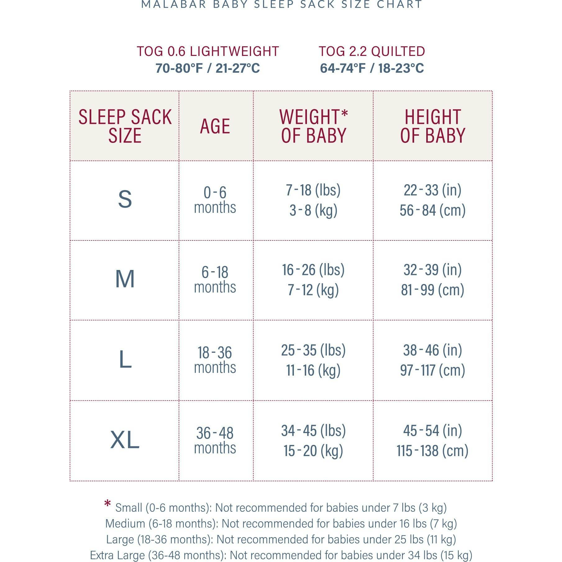 TOG 0.6 (Lightweight) Wearable Blanket Baby Sleep Sack