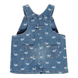 Light Blue Whale Overall Dress