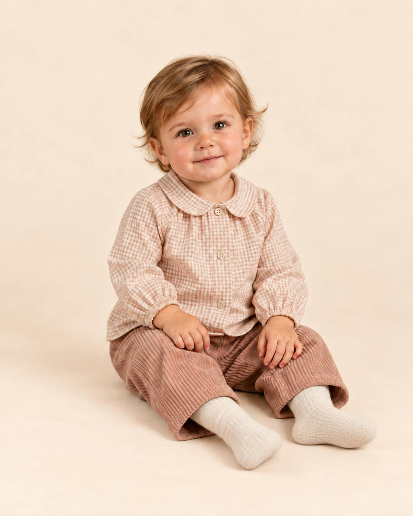 Colinette Blouse Pink Vichy Twill