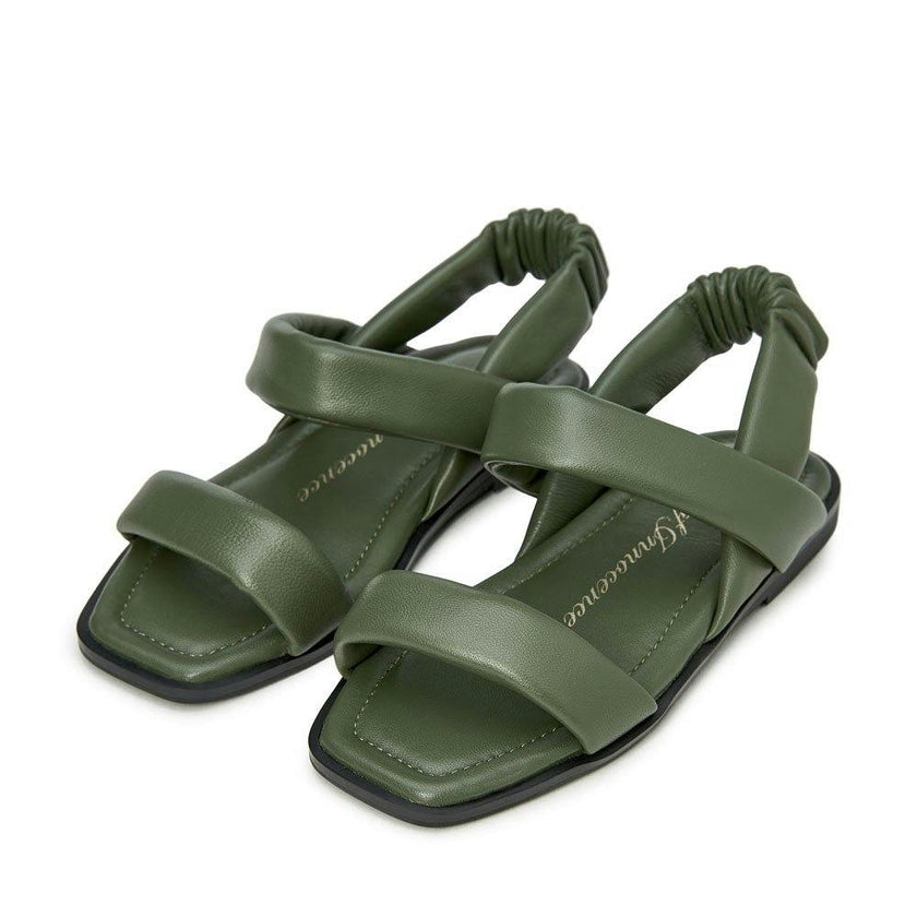 Anouk Square Toe Elastic Slingback Straps Sandals