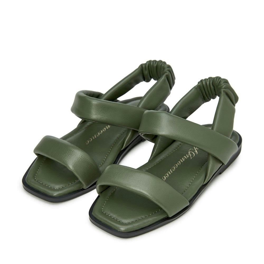 Anouk Square Toe Elastic Slingback Straps Sandals