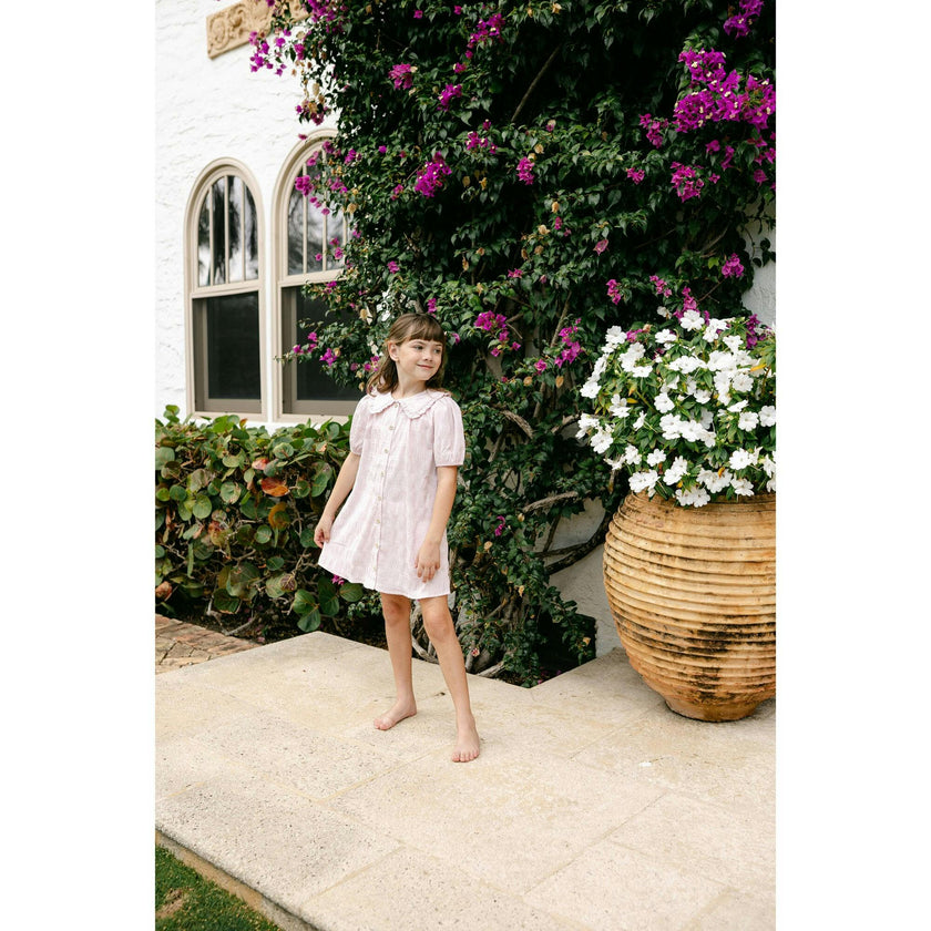 Pippa Dress - Soft Rose Stripe