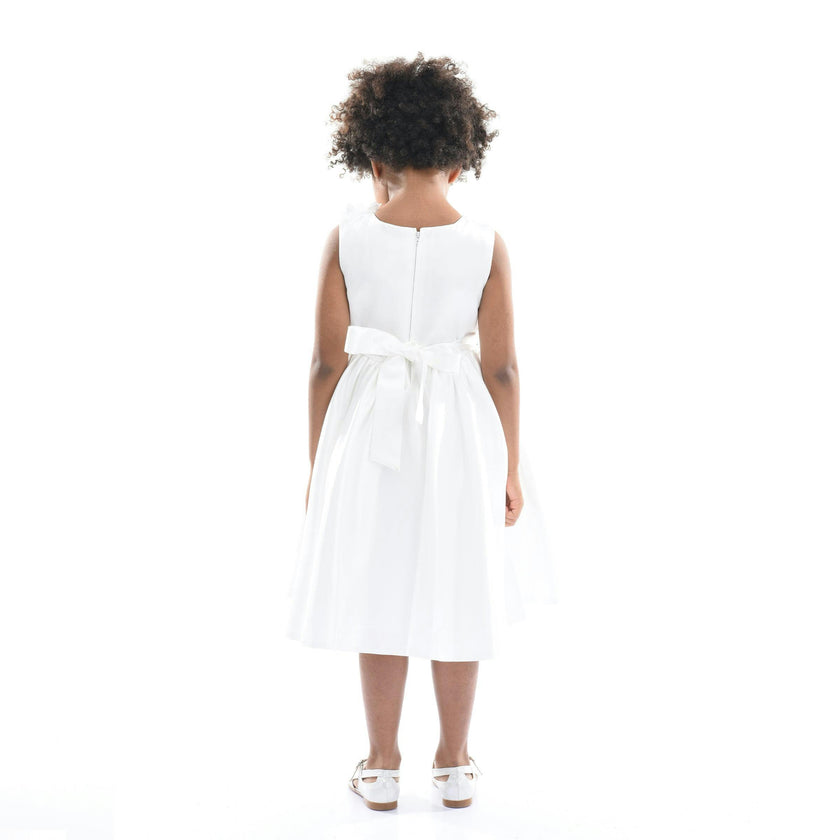 White Denali Satin Dress