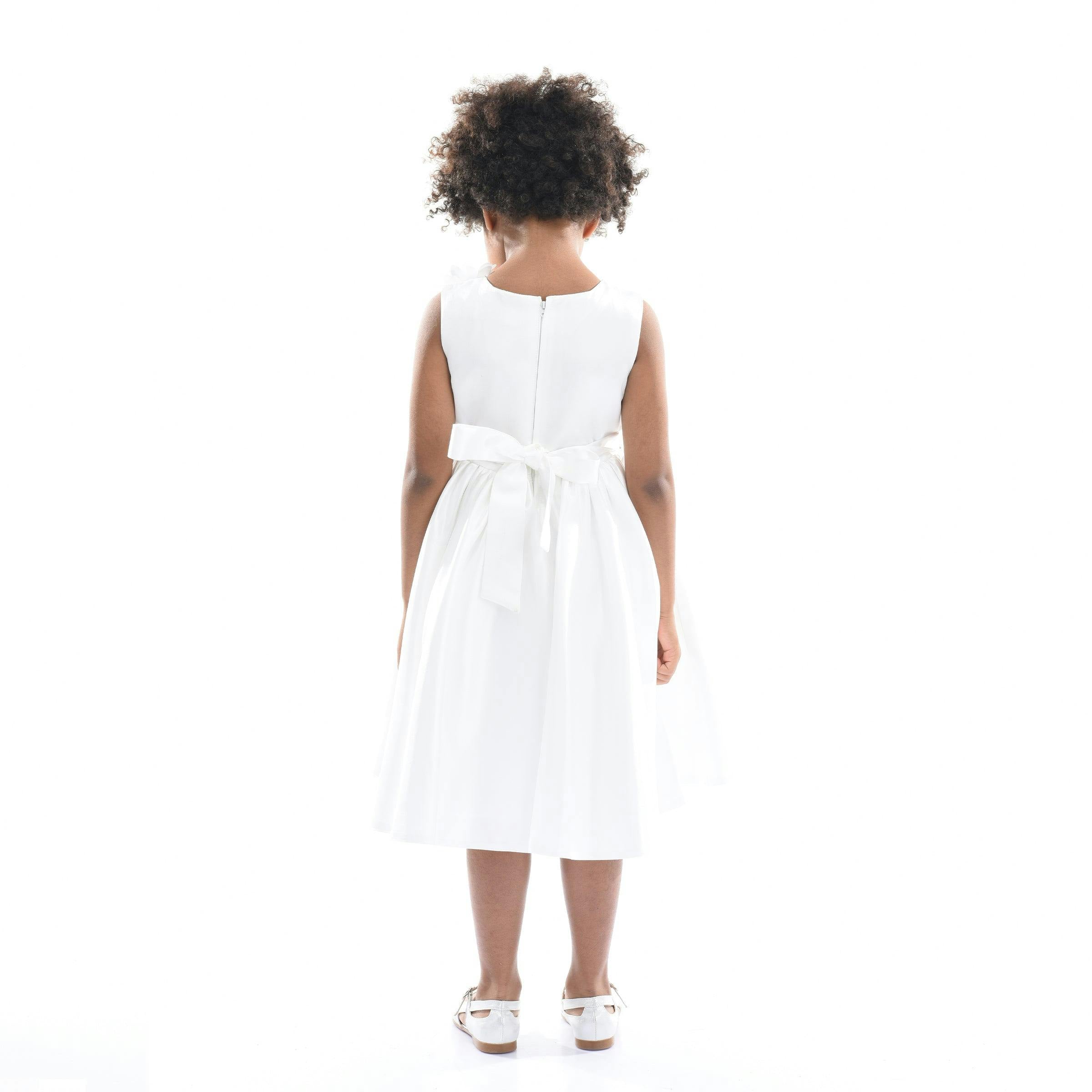 White Denali Satin Dress
