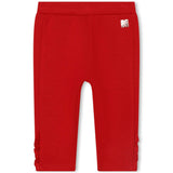 Red Ruffle Knit Trousers