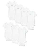 Baby's Pima Short Sleeve Onesie Set in French Lessons Blue