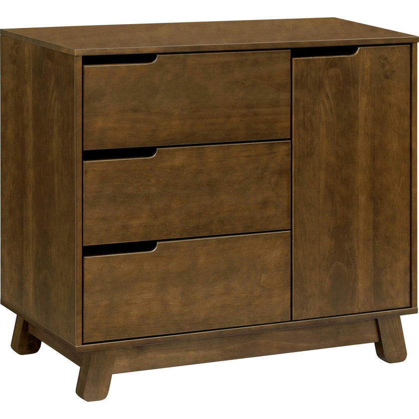 Hudson 3-Drawer Changer Dresser with Removable Changing Tray in Natural Walnut