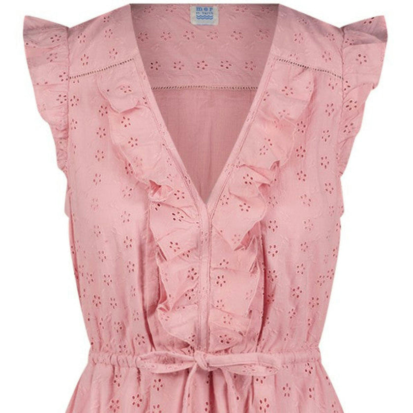 Giselle Womens Maxi Dress Blush Pink Eyelet, Blush Pink Eyelet