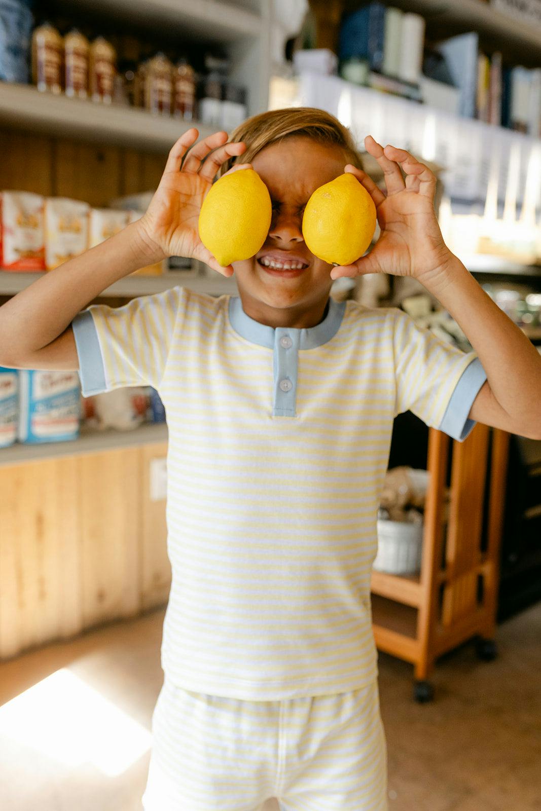 Frankie PJ Set - Lemon Stripe