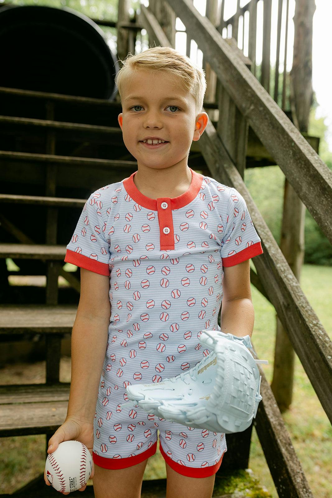 Frankie PJ Set - Home Run Print
