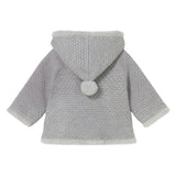 Newborn Girl Knit Jacket with Faux Fur