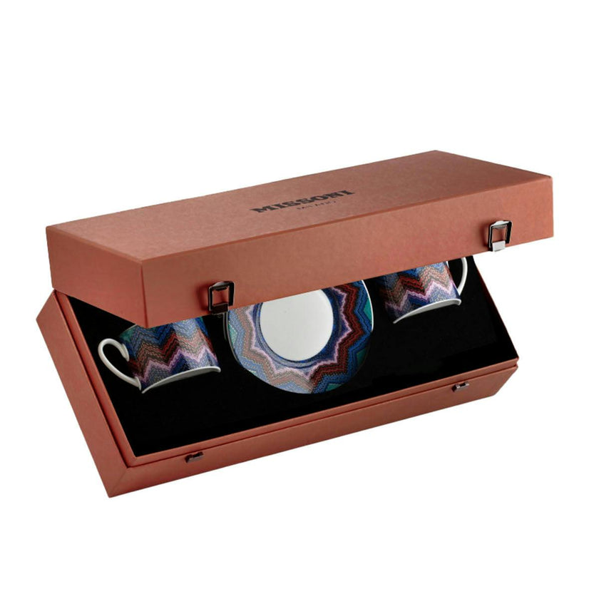 Tea Cup & Saucer STARLIGHT Set of 2 in Luxury Box - Ø 8,5 X H 6 Cm Cap. 22 Cl. - S.15,5 Cm