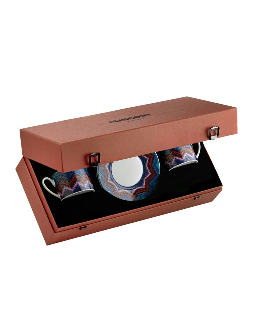 Tea Cup & Saucer STARLIGHT Set of 2 in Luxury Box - Ø 8,5 X H 6 Cm Cap. 22 Cl. - S.15,5 Cm