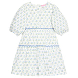 Madaket Dress - Blue Tulip Block Print