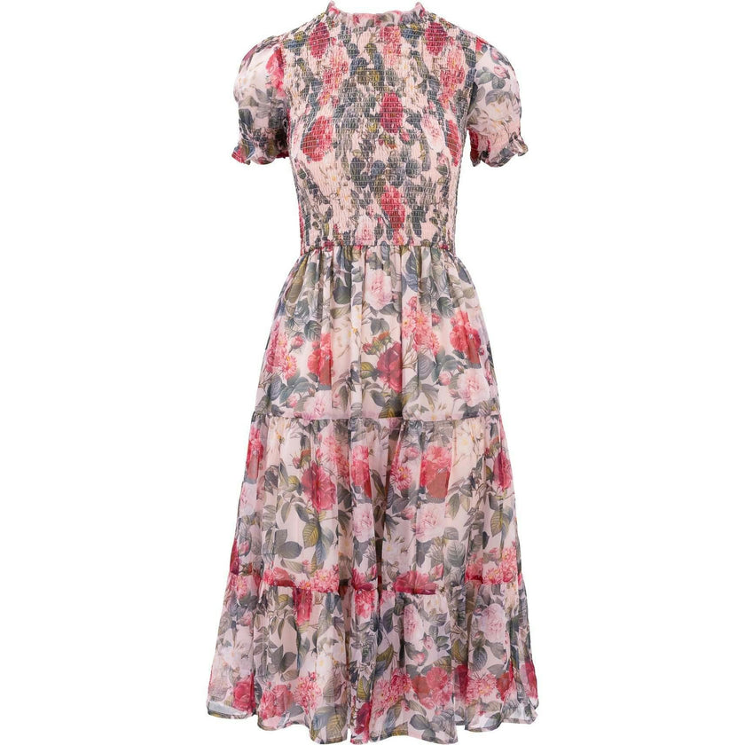 Cordelia Dress in Pink Bloom